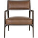 Damien Vintage Caramel Leather Lounge Chair